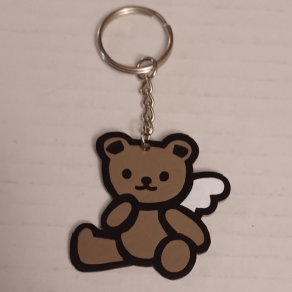 4/$60 New Angel Teddy Bear Keychain - Hand-Made - Picture 1 of 5